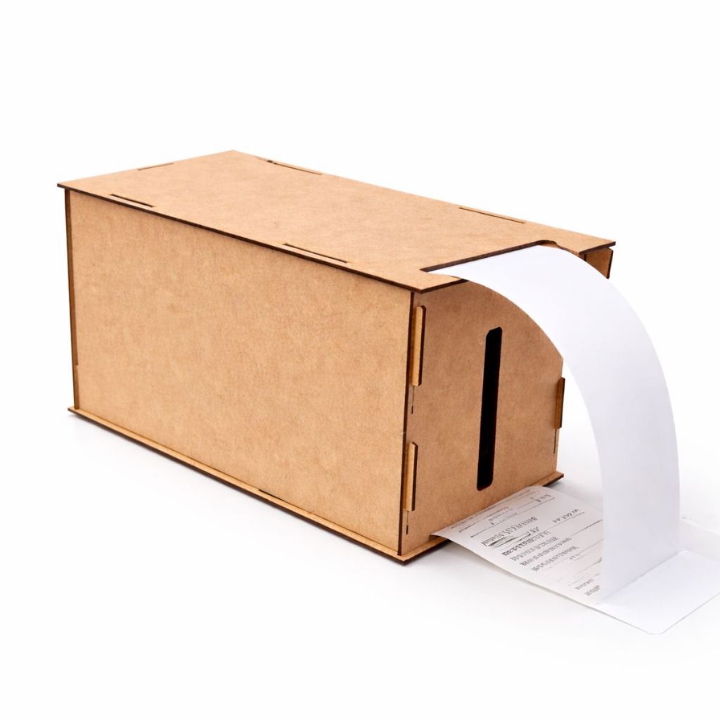 Suporte 3500 Etiqueta Térmica Resma Papel Impressora Papelaria 10 x 15cm MDF 3mm Notas Cru Natural