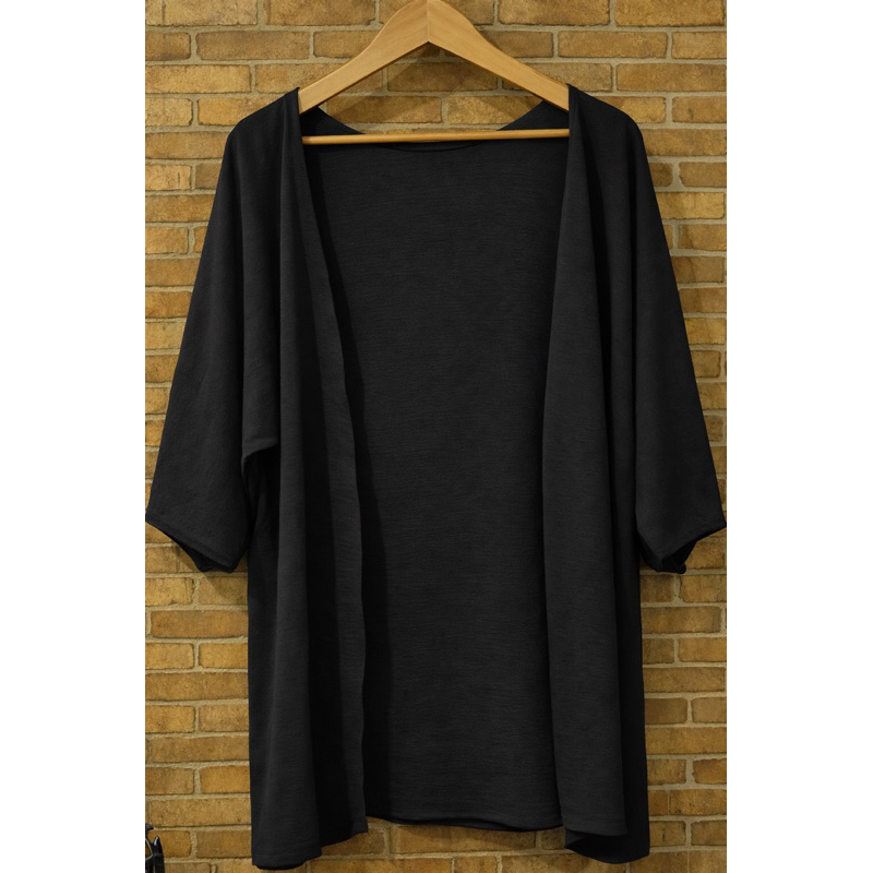 kimono feminino duna, manga 3/4 soltinho terceira peça casaco saída de praia