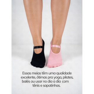 KIT DUAS MEIAS :• Yoga • Pilates • Alongamentos • Academia • Uso diário • Trabalhar com mais conforto