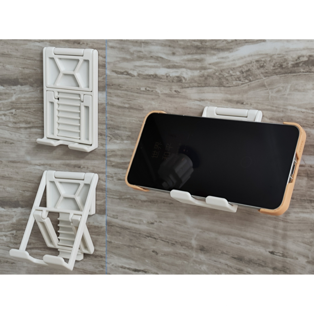 Suporte de Parede para Celular Ajustável Dobrável Universal com Fita 3M Alta Fixação