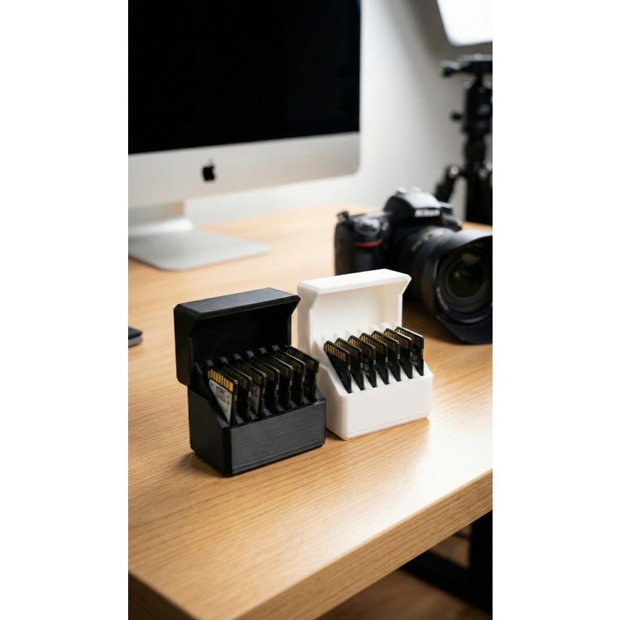 Porta Cartão SD 7 Slots Organizador Pocket Case Estojo 3D Foto