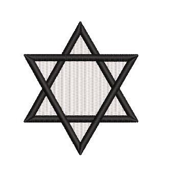 3 PATCH BORDADO TERMOCOLANTE-ESTRELA-RELIGIÃO-ESTRELA DE DAVI