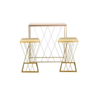 Kit 3 Mesa Treliça Teia Dourado 3 Peças em Oferta na Shopee