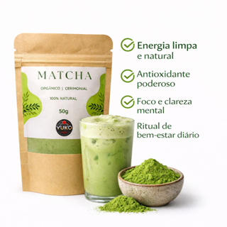 Matcha Latte Japonês Premium Chá Verde em Pó 100% Puro Energia Sustentável, Foco Zen & Detox Natural (50g/100g) em Oferta na Shopee