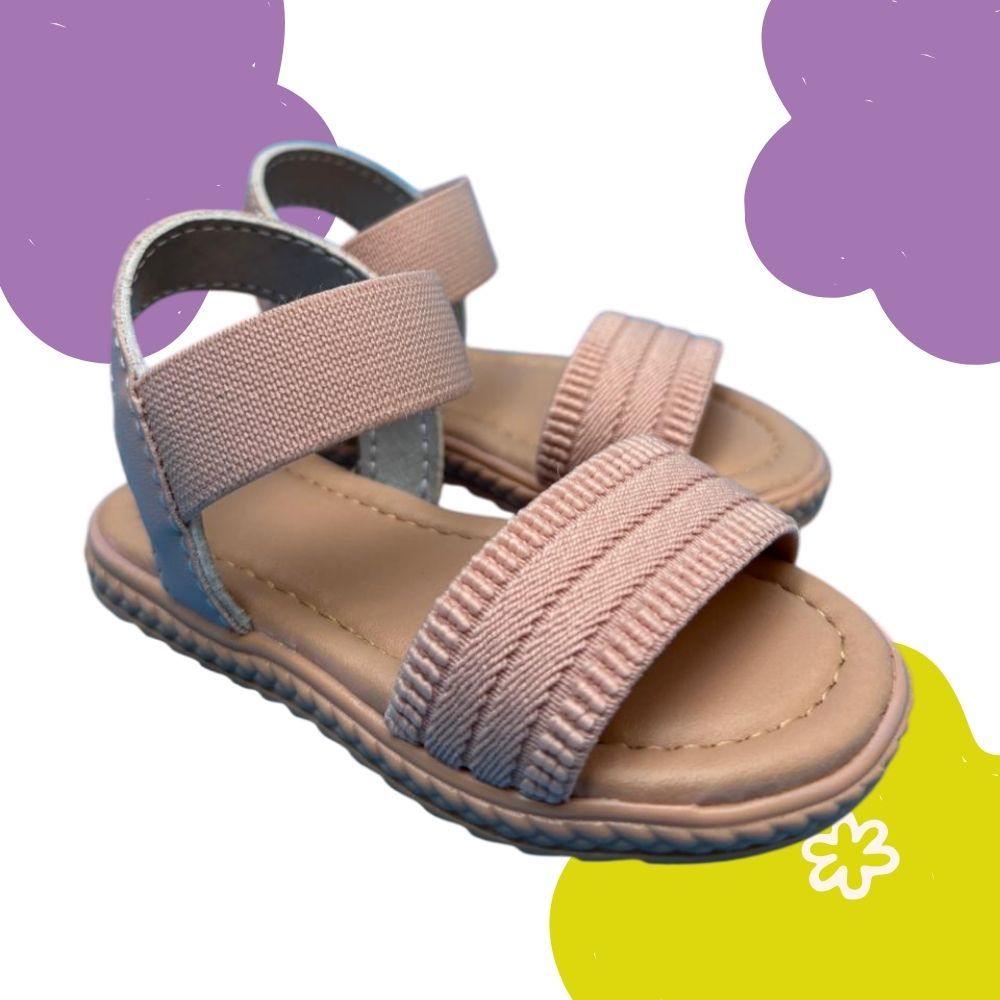 Sandália Infantil Menina Bebê Elásticos Canelado Calce Fácil Rasteirinha Baby Feminina em Oferta na Shopee