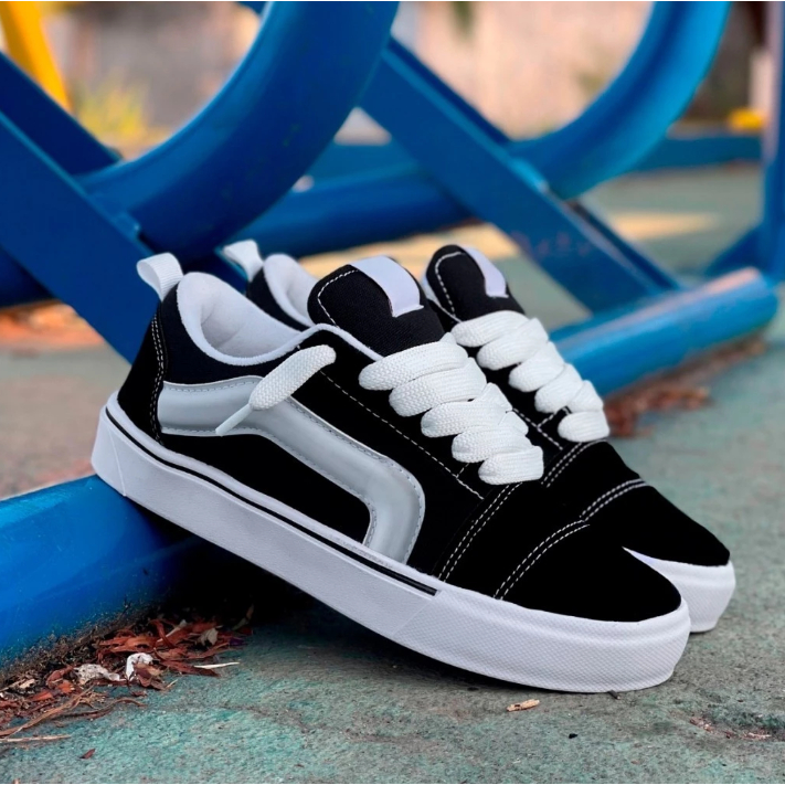 Tenis Feminino Casual Skate Acolchoado Sola Reta Gordinho Modinha Lançamento em Oferta na Shopee