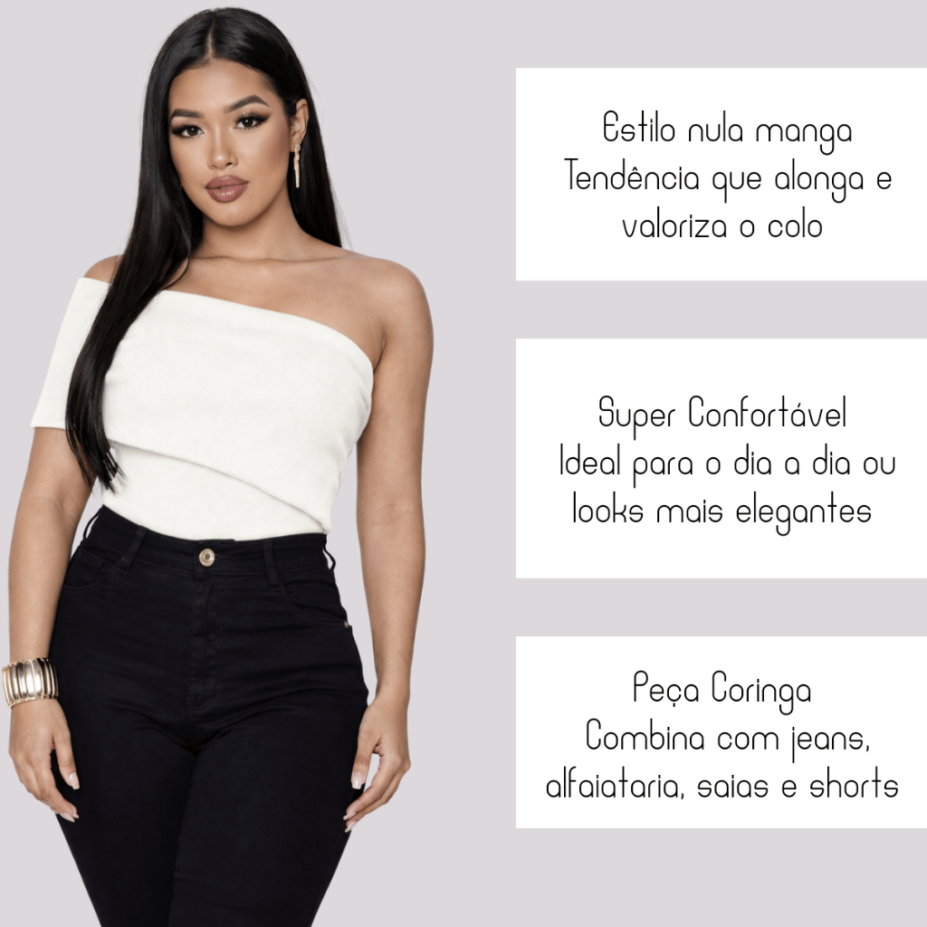 Blusa Tomara Que Caia Nula Manga Faixa Canelada Elegância E Versatilidade