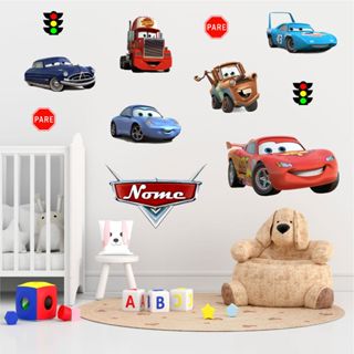 Kit Adesivo de Parede Infantil Relâmpago McQueen Nome Personalizado -  Decoração Quarto de Menino em Oferta na Shopee