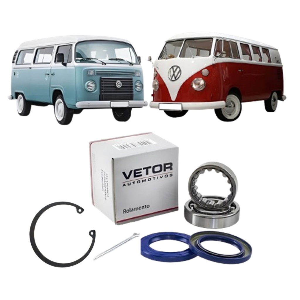 Kit Rolamento Roda Traseiro Kombi 1978 a 2025