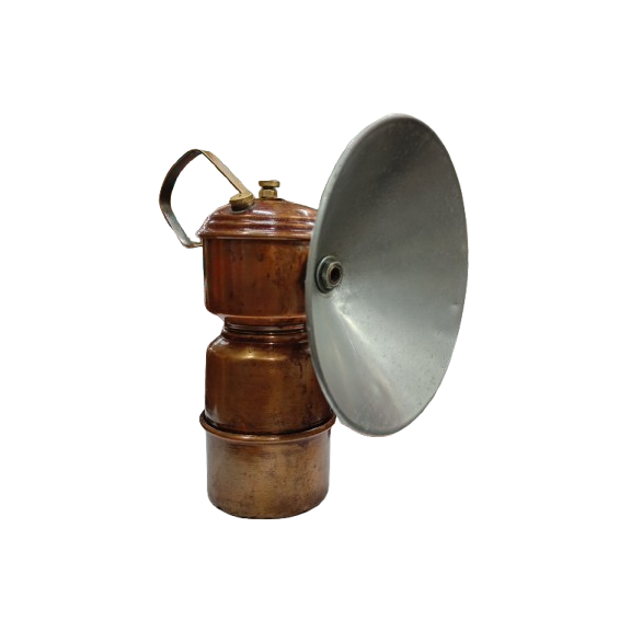 Antigo Lampião de Cobre Tipo Carbureto