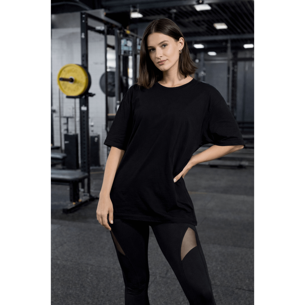 Camiseta Feminina Oversized 100% Algodão