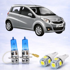 Kit Lâmpada H3 Farol de Milha + Lâmpada LED Super Branca 12V JAC J2 2013 ATÉ 2016