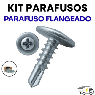 Kit Parafuso Auto Brocante Flangeado Philips 4,2x13 Para Parede Fixação em Oferta na Shopee