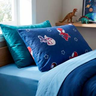 Fronha Homem Aranha Infantil Avulsa Meninos Malha 100% Algodão 48cm x 68cm Blue Spider Portallar em Oferta na Shopee