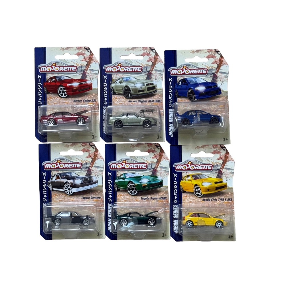 Miniaturas Majorette Premium Japan Series Nissan Skyline Supra Civic Lancer 1:64
