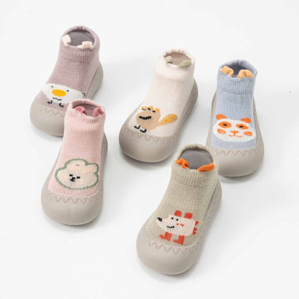 Meia com Sola Sortida Bebê com Emborrachada Antiderrapante Infantil Menina Menino 0 a 3 anos