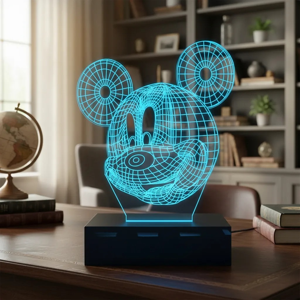 Luminária Led 3D Mickey Abajur Presente Criativo Decoração em Oferta na Shopee