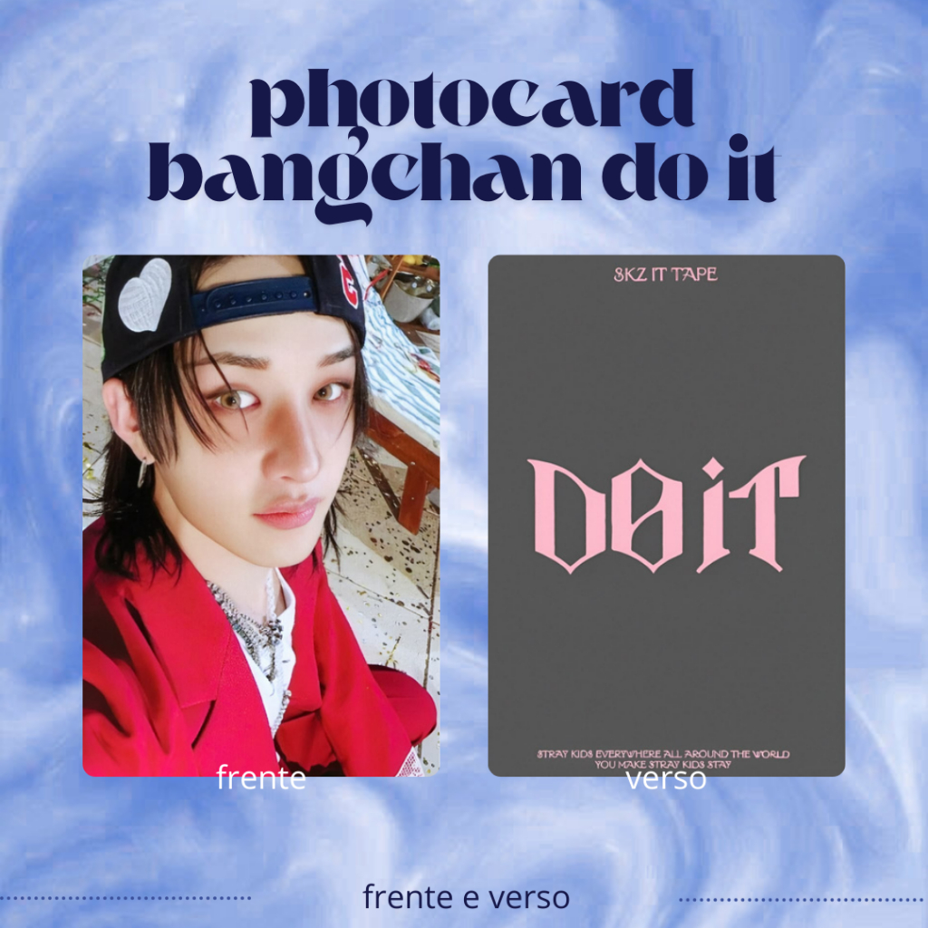 Photocard fanmade bangchan stray kids do it unitario