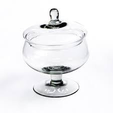 Bomboniere De Vidro Com Tampa 13cm Maracana Luxo