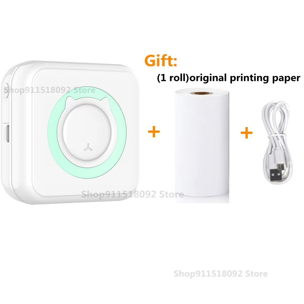 Mini Impressora térmica de etiquetas e papel comum sem fio bluetooth 57mm não precisa tinta