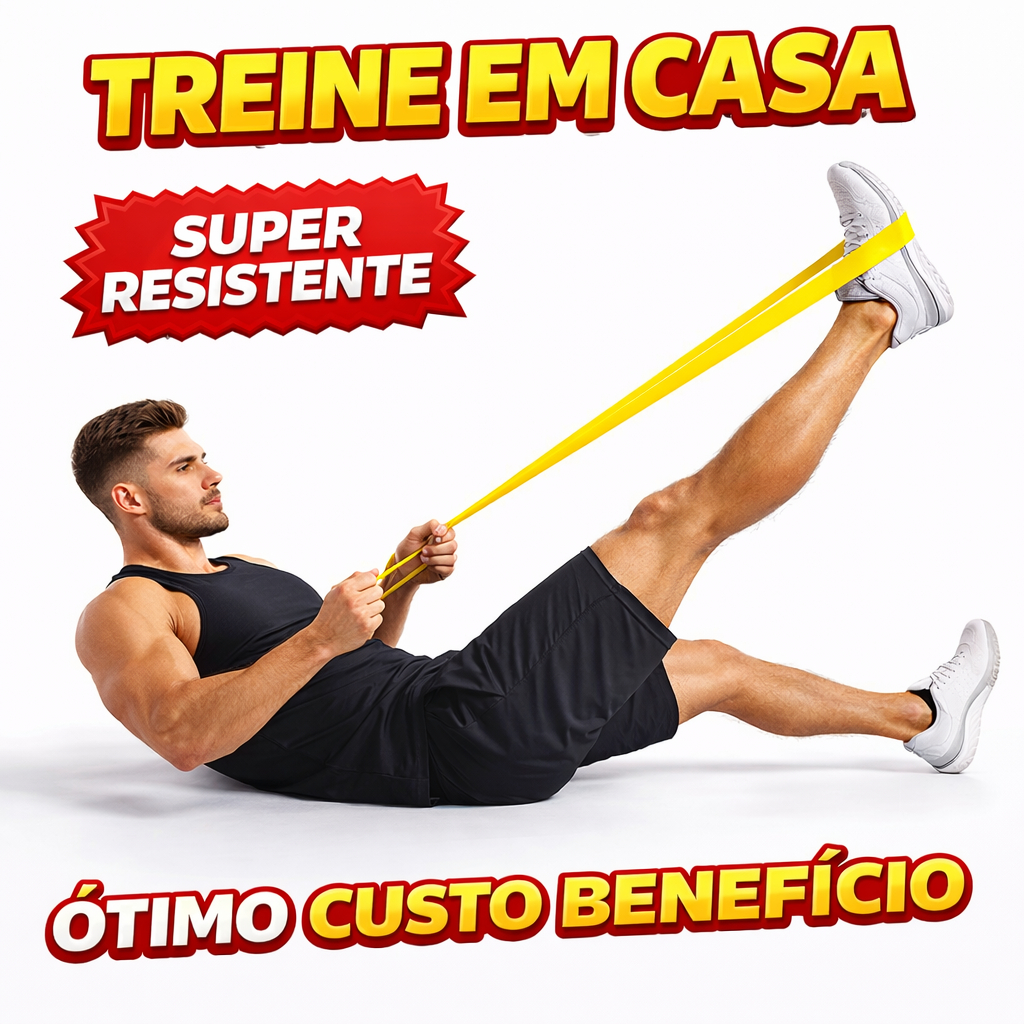 Kit 3 Mini Band Elástico de Resistência para Exercícios – Treino, Academia, Yoga, Fisioterapia e Musculação