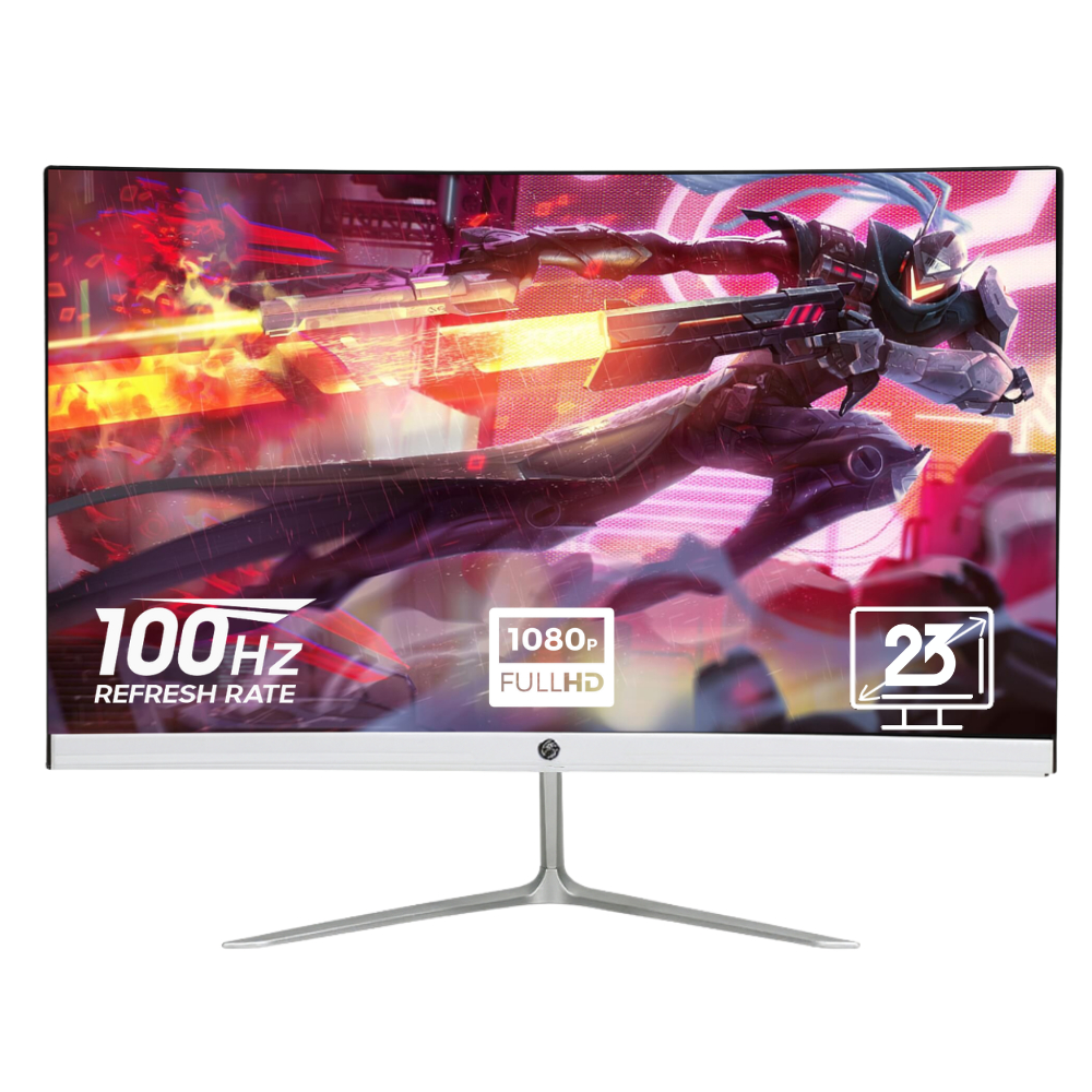 Monitor Gamer Led 23.6 100hz Borda Infinita Curvo Full Hd Branco/Preto Hdmi em Oferta na Shopee