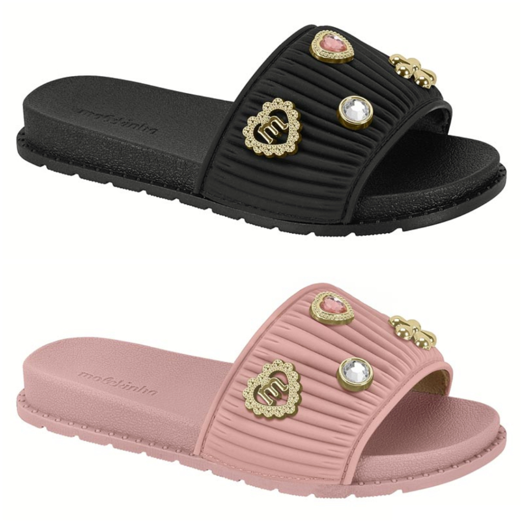 Sandália Slide Molekinha Chinelo Pingentes Broches Pin Confortável Botóns 2341133 em Oferta na Shopee