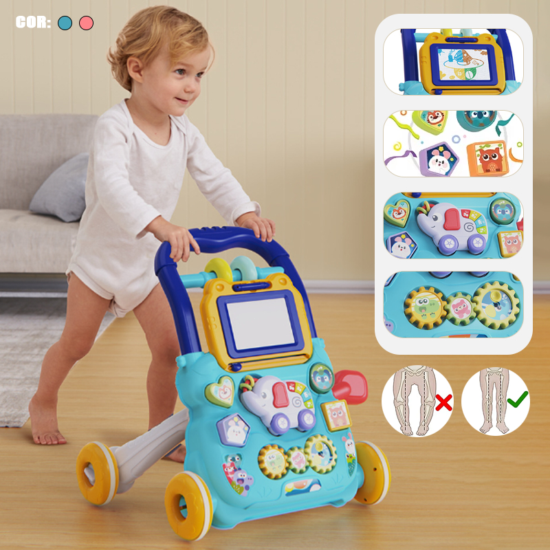 Andador Infantil Didático Musical Empurrador Bebê Quadro Magico Educativo Baby Style P20