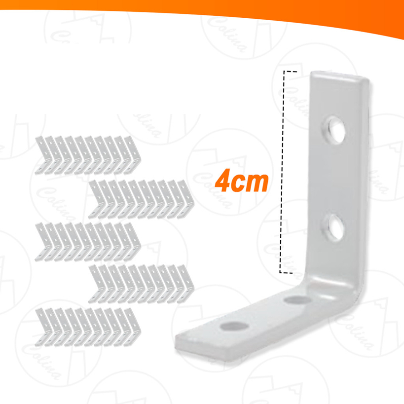 Kit 10 a 50 Cantoneiras 4cm Mão Francesa Para Moveis - Branco em Oferta na Shopee