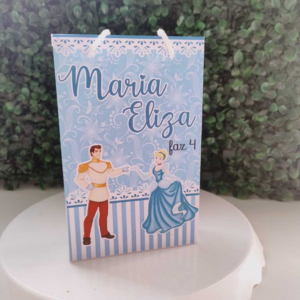 Sacolinha Surpresa Personalizada Tema Cinderela l PEQUE E MONTE.