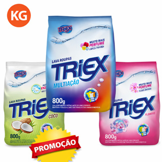 Sabão em Pó Triex Multiação 800g Kit 5 Unidades – Lava Roupas Concentrado com Alta Performance em Oferta na Shopee