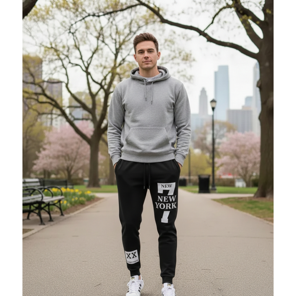 Calça Moletom Slim Jogger New York Inverno Original