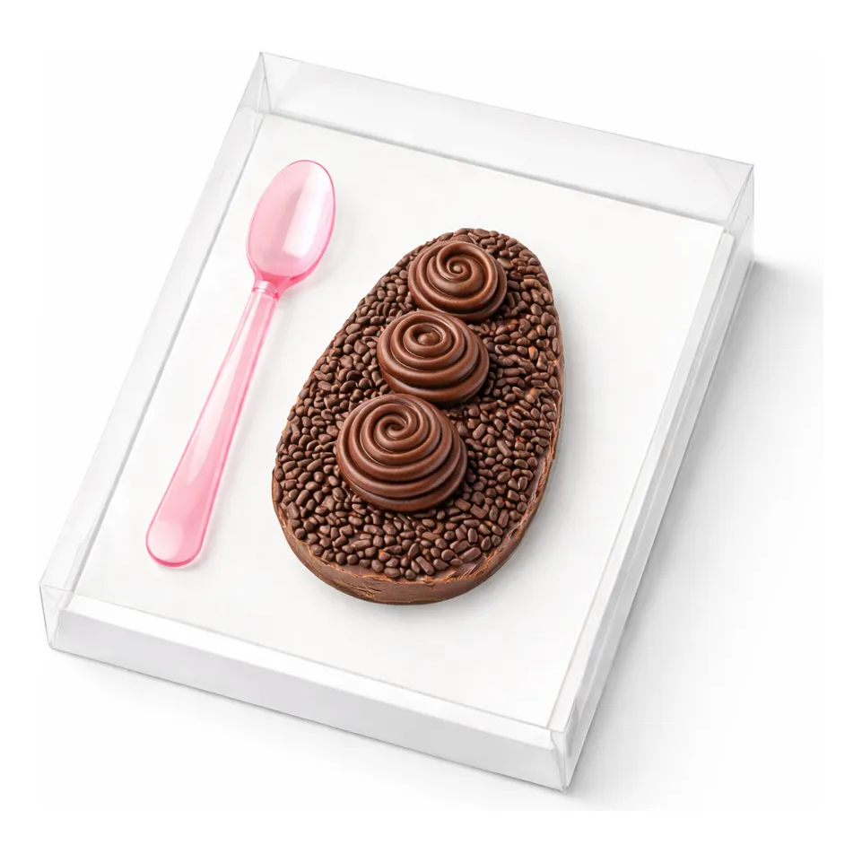 KIT 5~20 Caixas Vitrine B para Meio Ovo Gourmet Forma Chocolate Coelho Sentado 10131 BWB em Oferta na Shopee