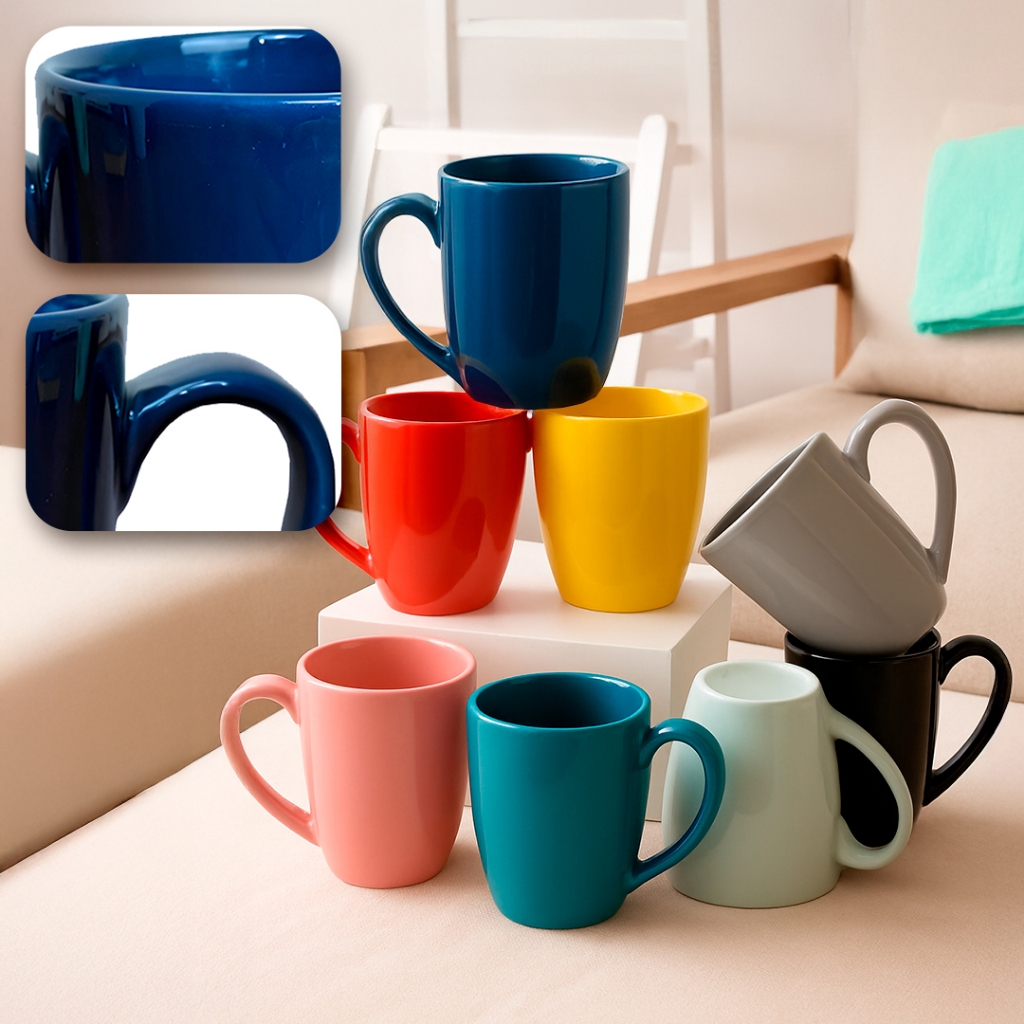 Canecas Coloridas Cerâmica Floral 300ml Kit 4 Peças Premium Café Chá em Oferta na Shopee