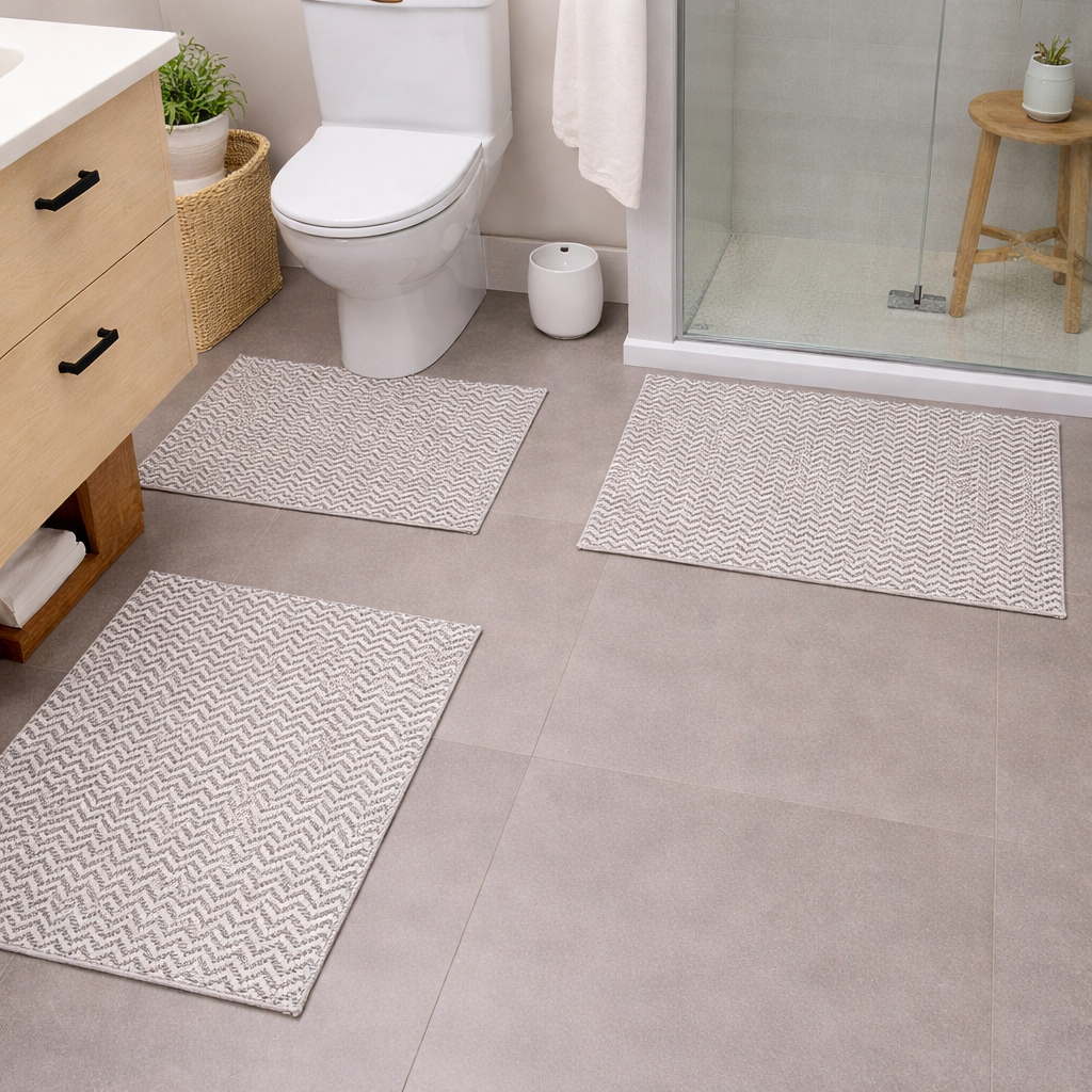 Kit Banheiro com 3 peças 100 % Algodão