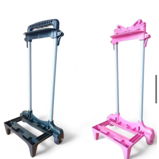 Carrinho para Mochila Escolar com 2 Hastes e Trava Tamanho Infantil com Rodinha de Silicone menina menino. em Oferta na Shopee