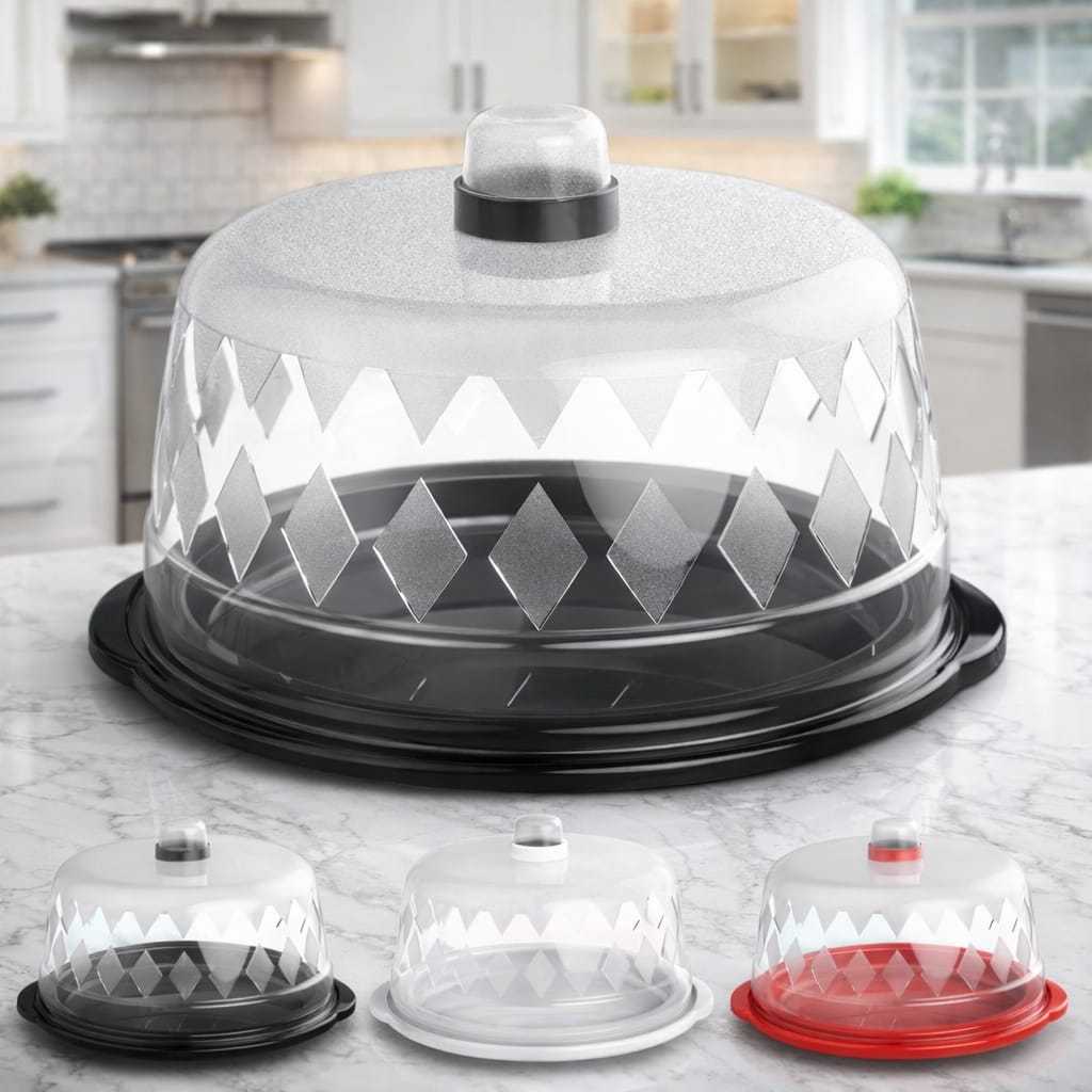 Queijeira com Tampa Transparente em Plástico Prática Higiênica Várias Cores Pratica Moderna Queijo Resistente