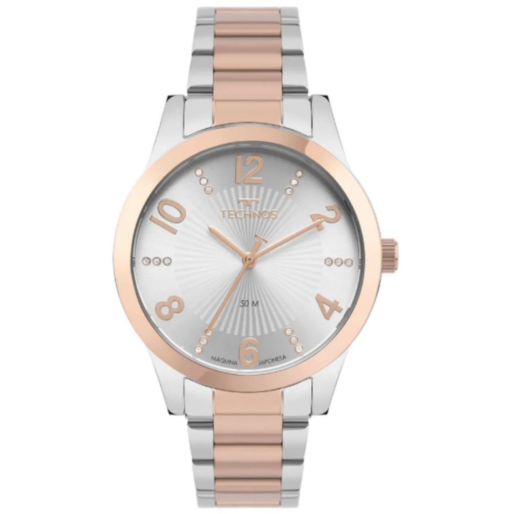 RELÓGIO TECHNOS FEMININO PRATA/ROSE 2035NAZ/1K em Oferta na Shopee