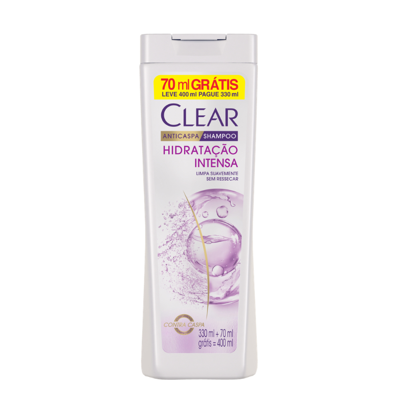 Shampoo Anticaspa Clear Hidratação Intensa 400ml