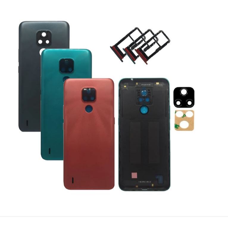 kit tampa traseira com lente  E Com Botões Externos + gaveta do chip moto E7