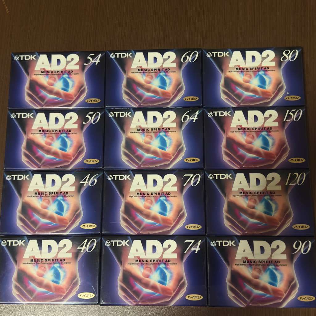Lote 12 Un Fita Cassete Virgem TDK AD2 Music Spirit  - K7 Virgem Lacrada - Tape Deck