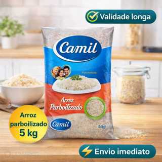Arroz Camil PARBOLIZADO 5kg  Grãos Solto Tipo 1 Validade Longa em Oferta na Shopee