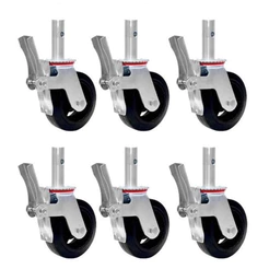Kit Com 6 Rodízios Giratórios Com Freio Para Andaime - JST