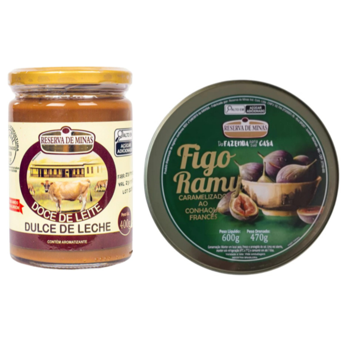 Combo Doce de Figo Ramy em Lata 600g + Doce de leite Argentino 400gr reserva de minas