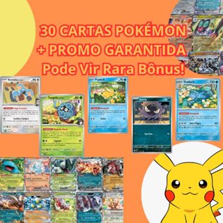 Kit 30 Cartas Pokémon TCG Original BR NM + 1 Promo Garantida | Pode Vir Rara Bônus! em Oferta na Shopee