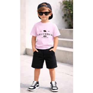 Conjunto Infantil Estiloso – Camiseta e Bermuda 100% Algodão Premium Lumiê Kids