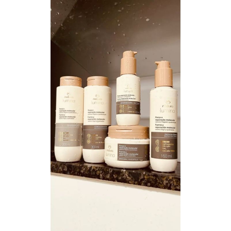 Kit Lumina Força e Reparação Molecular Natura – Tratamento Completo para Cabelos Danificados