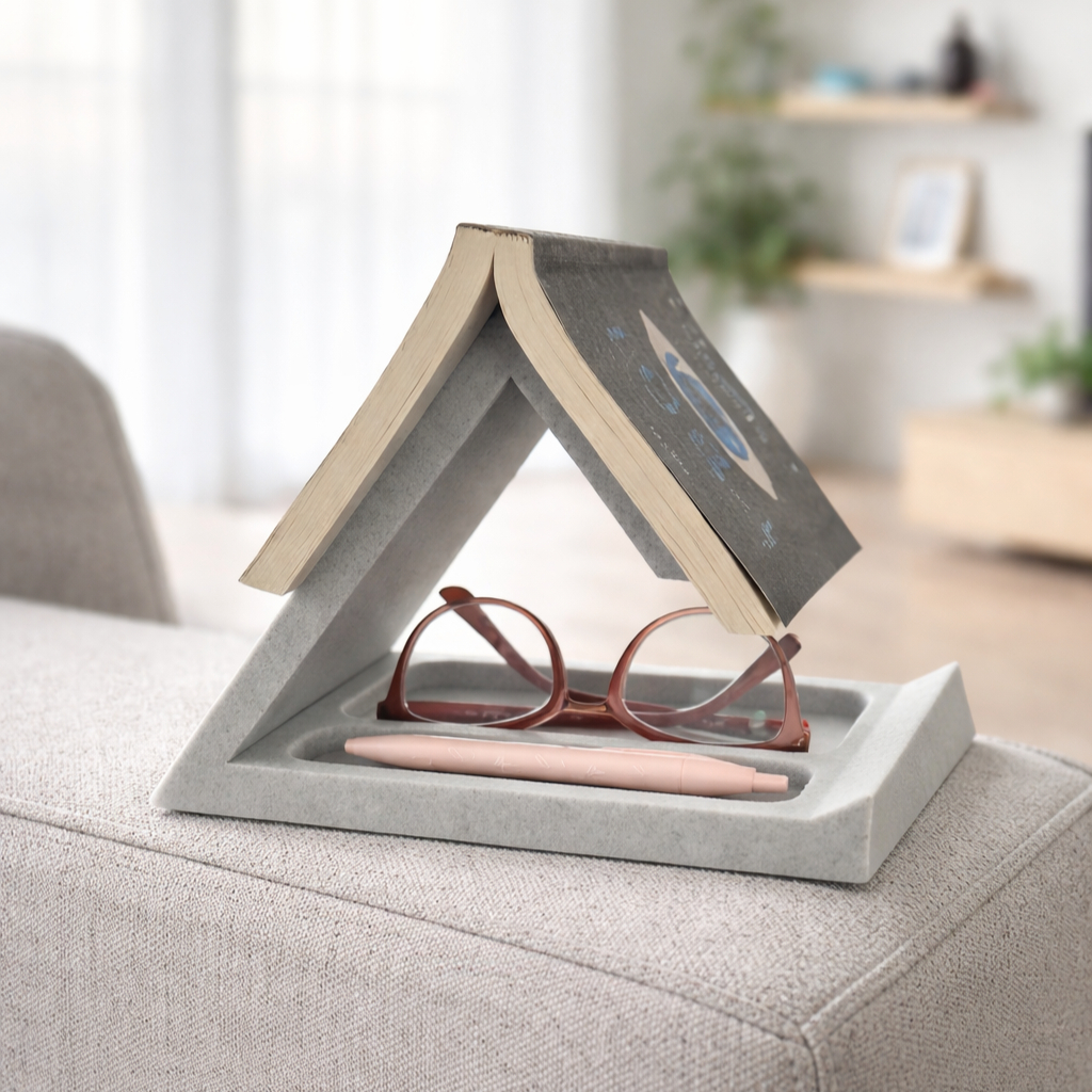 Suporte Organizador de Livro com Porta Óculos e Caneta – Descanso Inteligente para Leitura
