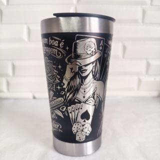 Copo Térmico 473ml - Maria Navalha - Gravação a laser Personalizado. em Oferta na Shopee
