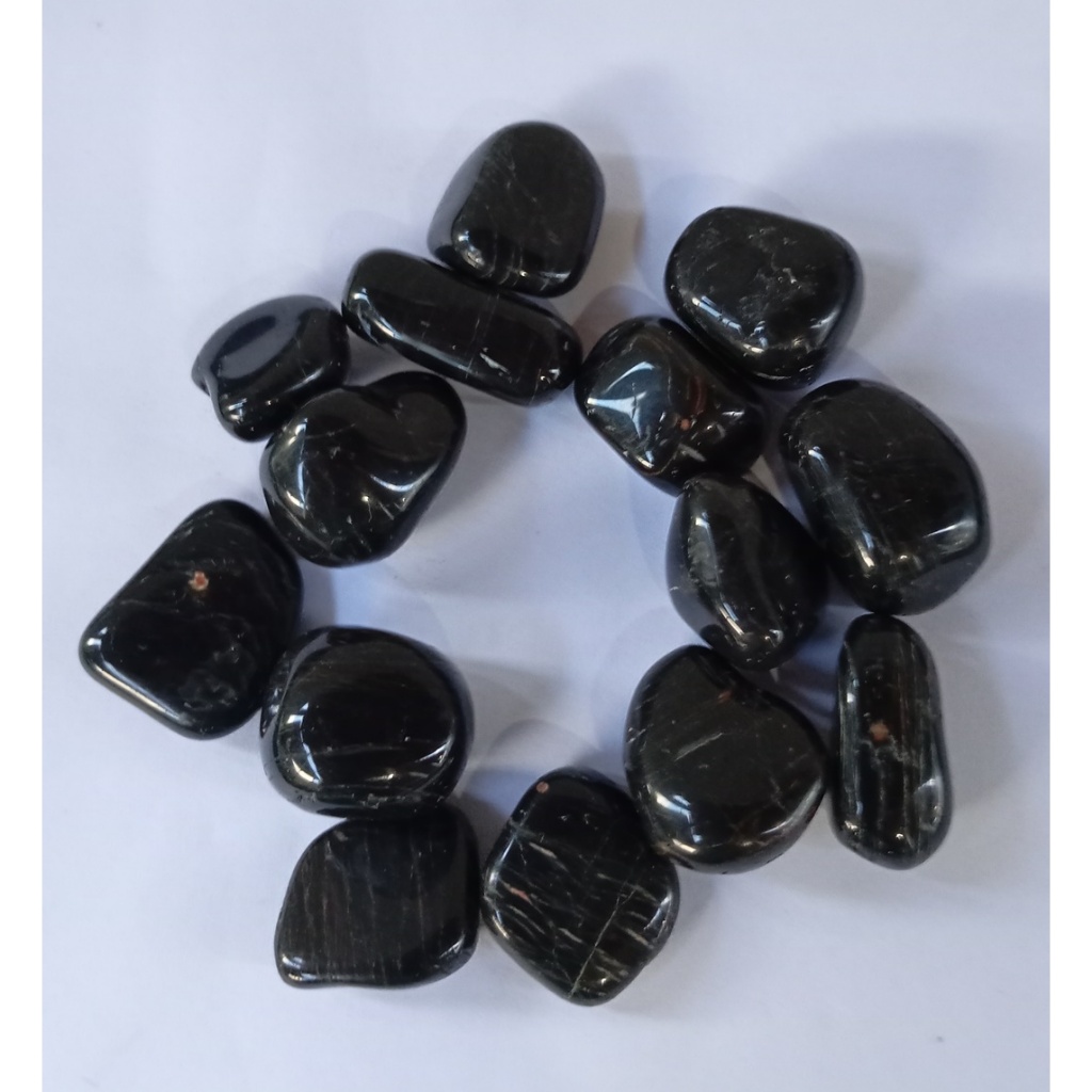 Pedra Rolada de Turmalina Preta